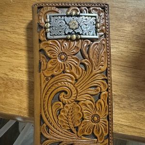 Leather wallet/check book